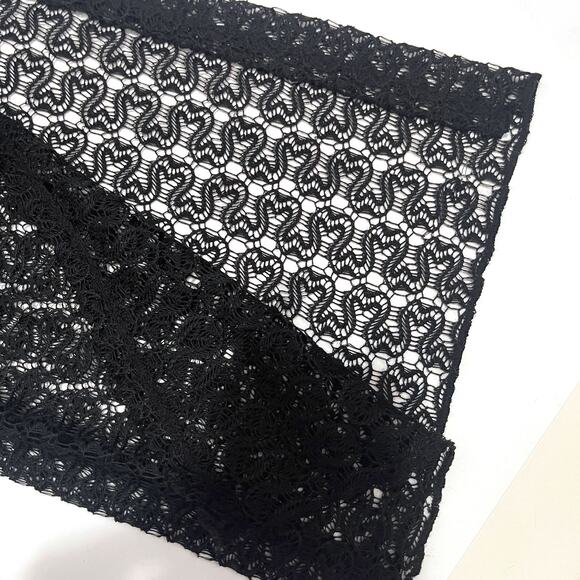 BECCA Lace Crochet See Through Split Leg Swim Cover Up Pants in Black Size M - Picture 10 of 13